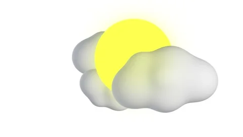 Loop video lullaby animation. Icon. Moving yellow sun in the clear sky Video stock 151326727
