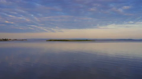 Loop video of Ocean beach sunrise and colorful sky with clouds Video stock 196008286