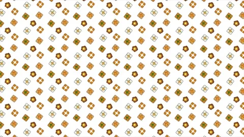 Loop video. Orange gifts of white background. Seamless loop of 2D animation  Stock Footage 144275866