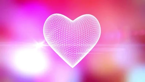Loop video, Pink Hearts motion and bokeh for Valentine's day Greeting love Stock Footage 336562968
