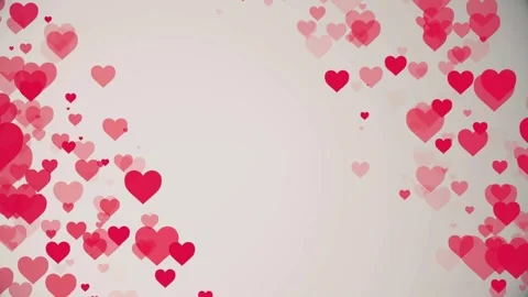 Loop video, Red Hearts motion and bokeh for Valentine's day Greeting love video. Stock Footage 336589645