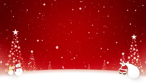 Loop video of Santa Claus and a snowman swaying in the snow Stock Footage 219587098