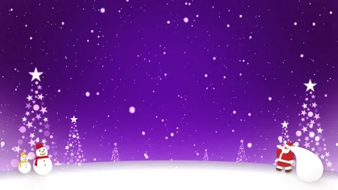 Loop video of Santa Claus and a snowman swaying in the snow Stock Footage 219587250