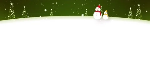 Loop video of snowmen walking in the snow (with telop space) Stock Footage 219481740