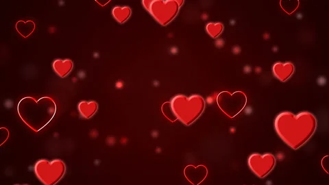 Loop video,Red Hearts motion for Valentine's day Greeting love video. Stock Footage 170530439