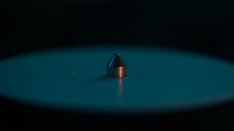 Loop of a vinyl on turntable Stock Footage 147716569
