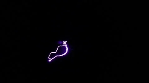 Loop of violet electric arc emanating from Tesla coil Stock Footage 59467133