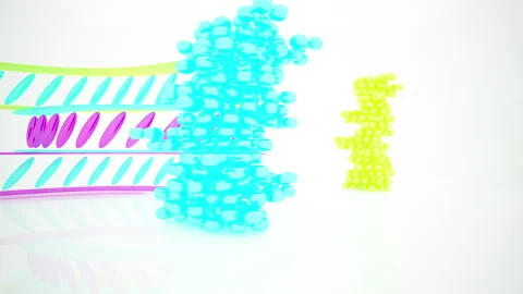 Loop visualization. abstract architectural background. Flying on a minimalistic  Stock Footage 149574042