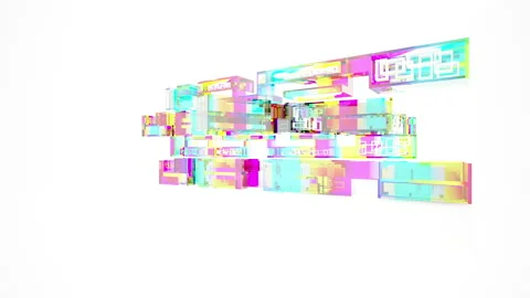 Loop visualization. abstract architectural background. Flying on a minimalistic  Stock Footage 149575825