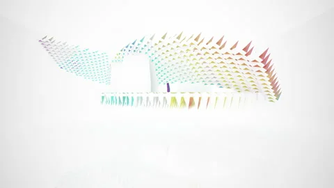 Loop visualization. abstract architectural background. Flying on a minimalistic  Stock Footage 149575921