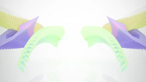 Loop visualization. abstract architectural background. Flying on a minimalistic  Stock Footage 149576735