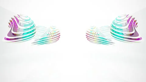 Loop visualization. abstract architectural background. Flying on a minimalistic  Stock Footage 149576779