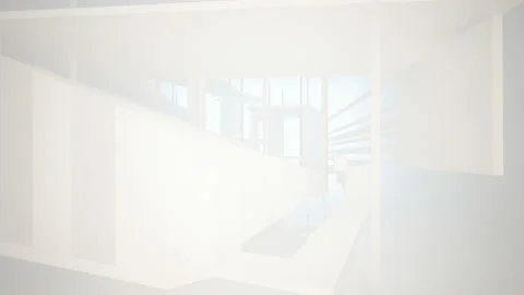 Loop visualization. abstract architectural background. Flying on a white minimal Stock Footage 151696886