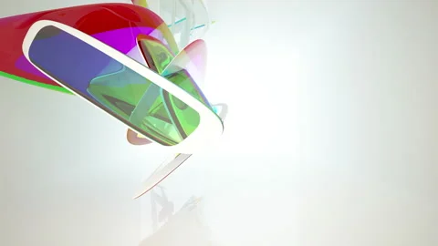 Loop visualization. abstract architectural background. Flying on a minimalistic  Stock Footage 151696952