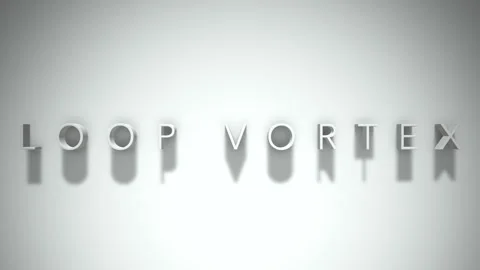 Loop vortex 3D title animation with shadows on a white background Stock Footage 297800256