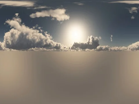 Loop VR 360 degree Panoramic Sky and Clouds. ready for use in 3D environment  Stock Footage 83576771