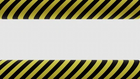 Loop of warning hazard thin stripes in yellow and black color. Alpha Channel Stock Footage 247344006