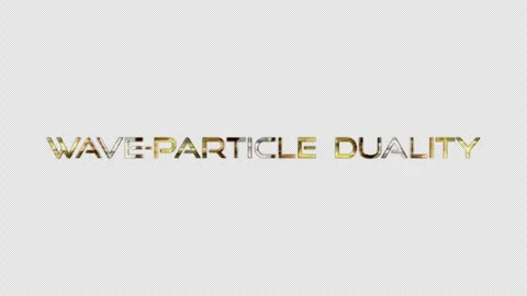 Loop WAVE PARTICLE DUALITY golden glitch effect text Stock Footage 241666857