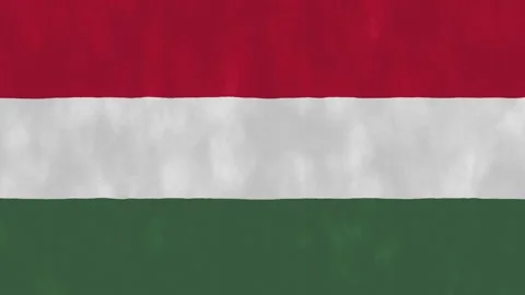 Loop Waving Hungary Flag With Fabric Texture, National Flag Of Hungary Stock Footage 170296143