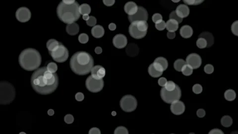 Loop White circles bokeh abstract particles on black, blue, green background. Stock Footage 277792304