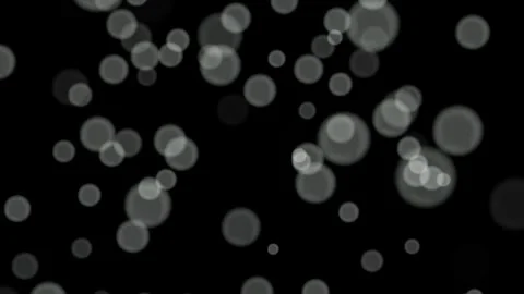 Loop White circles bokeh abstract particles on black, blue, green background. Stock Footage 277792412