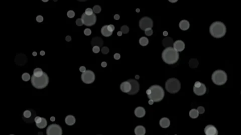Loop White circles bokeh particles abstract background on black background. 스톡 동영상 277793065
