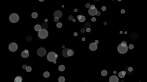 Loop White circles bokeh particles abstract background on black background. Stock Footage 277793083