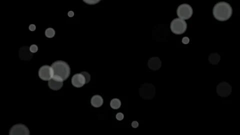 Loop White circles bokeh particles abstract background on black background. Stock Footage 277793143