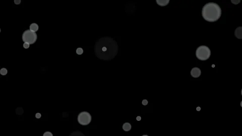 Loop White circles bokeh particles abstract background on black background. Stock Footage 277793166