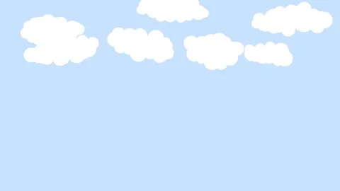 Loop white clouds on blue sky alpha matte copy space background Stock Footage 332810273