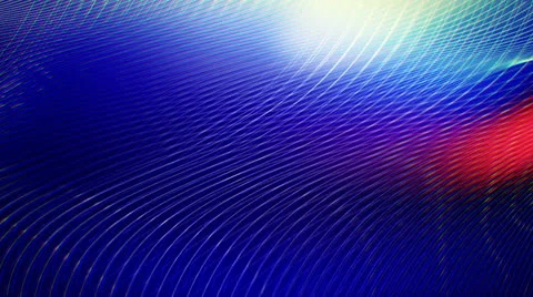 (Loop) White curves wavy moving on deep blue background. Stock Footage 25013525