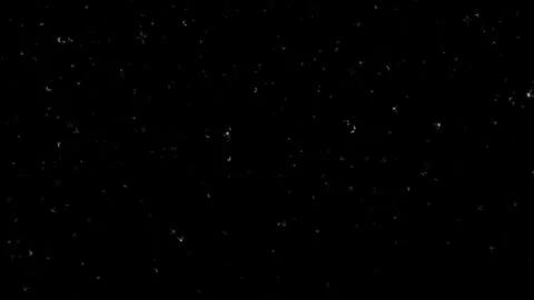 Loop white dust star particles falling on black abstract background Stock Footage 313383197