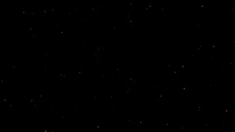 Loop white orange red particles flow on black abstract background Stock Footage 321641538