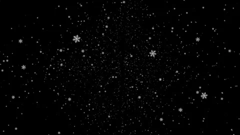Loop white snowflake on black abstract background Stock Footage 316826306
