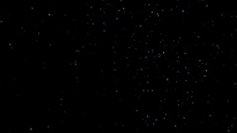 Loop white star particles animation on black abstract background Video stock 303409650
