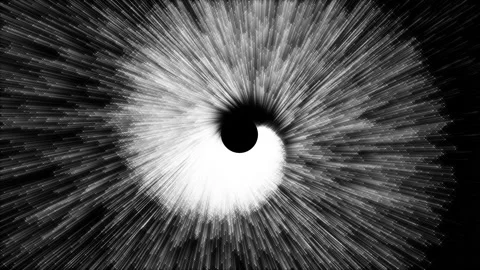 Loop white streak flow particles swirl background Stock Footage 194754696