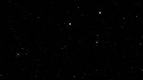 Loop white x-Stars partices on black background Stock-Footage 203936123