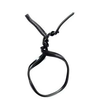 Loop of wire on a white background Foto stock