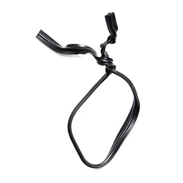 Loop of wire on a white background Foto stock