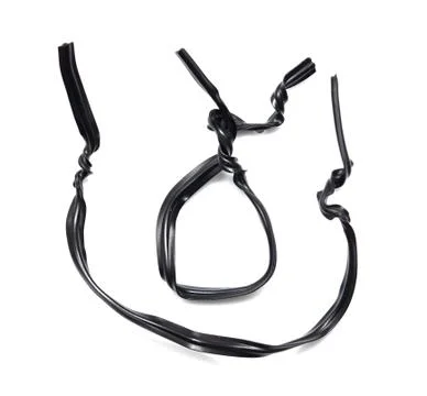 Loop of wire on a white background Foto stock