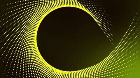 Loop yellow luminous round frame. cyberspace. background animation Stock Footage 277398431
