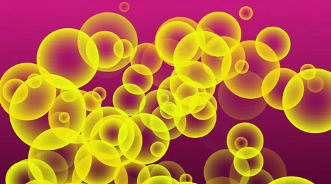 Loop yellow orbs on magenta background Video stock 48634320