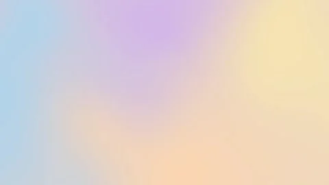Loop yellow peach baby blue and lavender purple pastel color gradient seamless Stock Footage 312036745