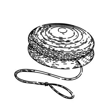Loop yo yo sketch hand drawn vector Stock Illustration