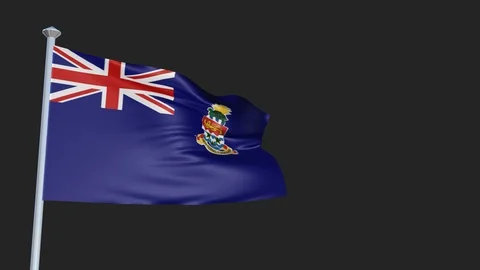 Loopable 3D flag animation of Cayman Islands with Alpha Channel and Transpare 스톡 동영상 90920837