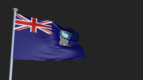 Loopable 3D flag animation of Falkland Islands with Alpha Channel and Transpa 스톡 동영상 90922704