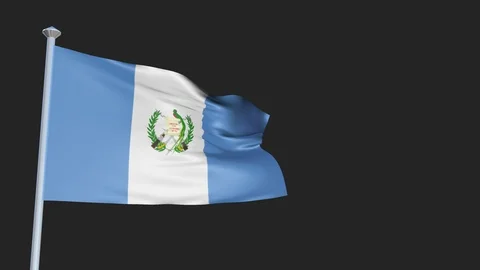 Loopable 3D flag animation of Guatemala with Alpha Channel and Transparency f 스톡 동영상 90922988