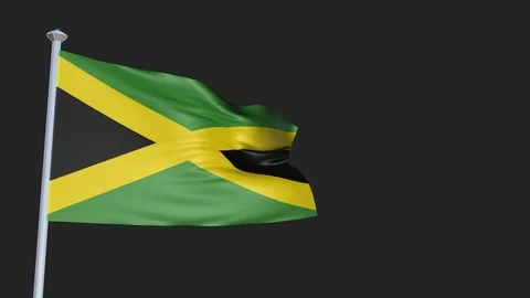 Loopable 3D flag animation of Jamaica with Alpha Channel and Transparency for 스톡 동영상 90923426
