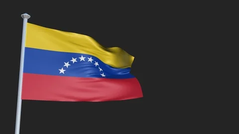 Loopable 3D flag animation of Venezuela with Alpha Channel and Transparency f Stock-Footage 90926086