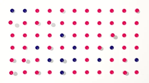 A loopable 3d render animation of balls jumping Stock Footage 183451630